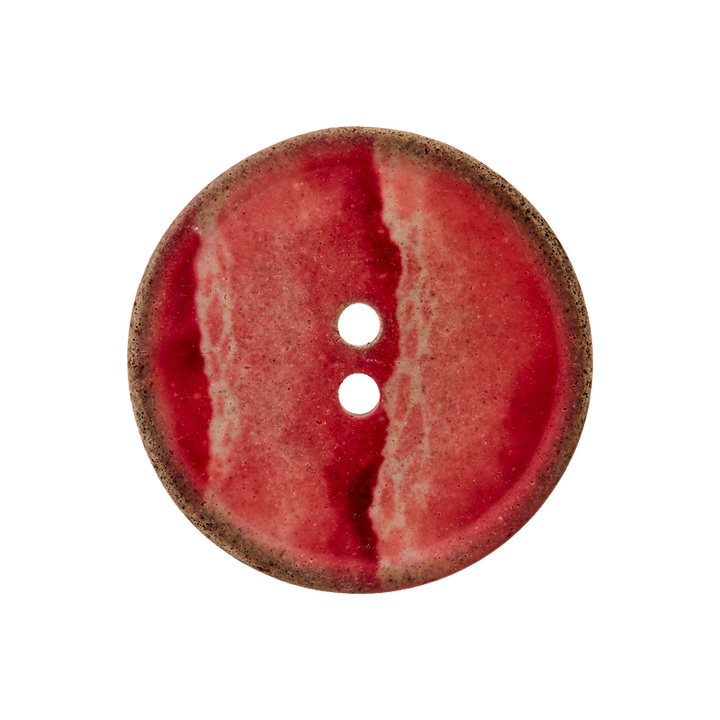 Polyester button 2-holes, 23mm, red