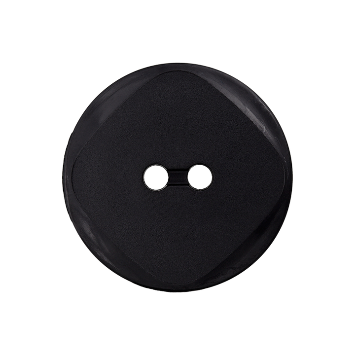 Polyester two-hole button 18mm black