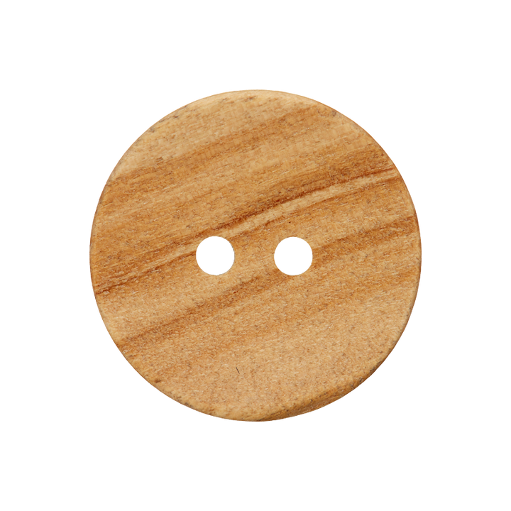 Wood button 2-holes, 20mm, beige