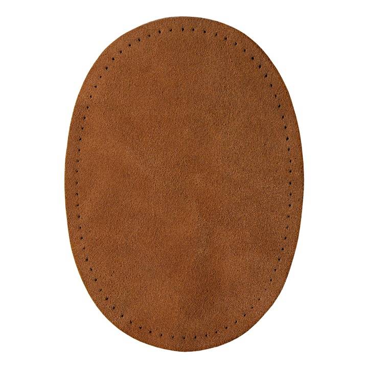 Patches velour leather, sew-on, 10 x 14cm, camel