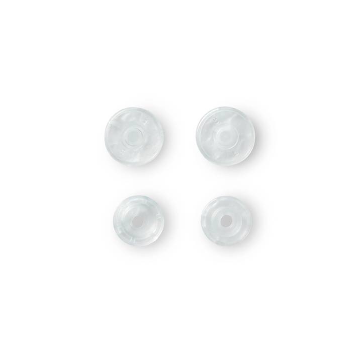 Boutons pression sans couture « Color Snaps », rond, 12,4mm, brillant transparent