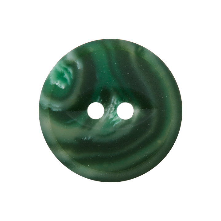 Papier/Polyesterknopf 2-Loch, recycelt, 20mm, dunkelgrün