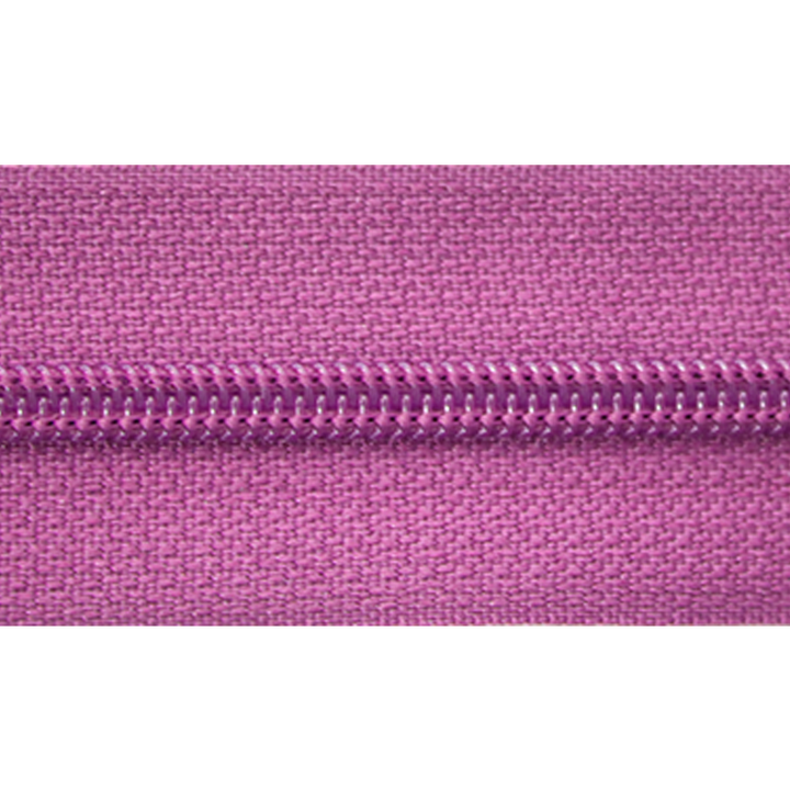Застежка-молния, без ограничителя, 3 мм, фиолетовый, светлый цвет