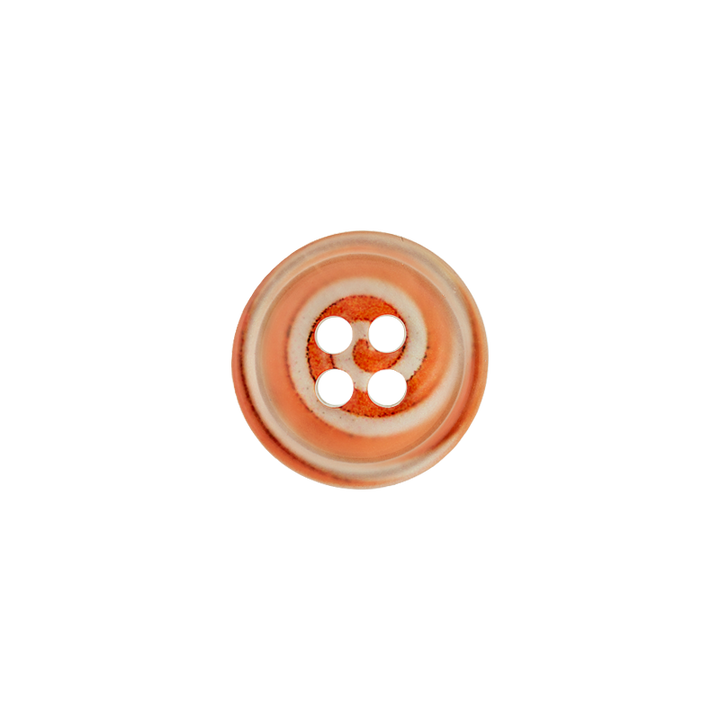 Polyester button 4-holes 11mm orange