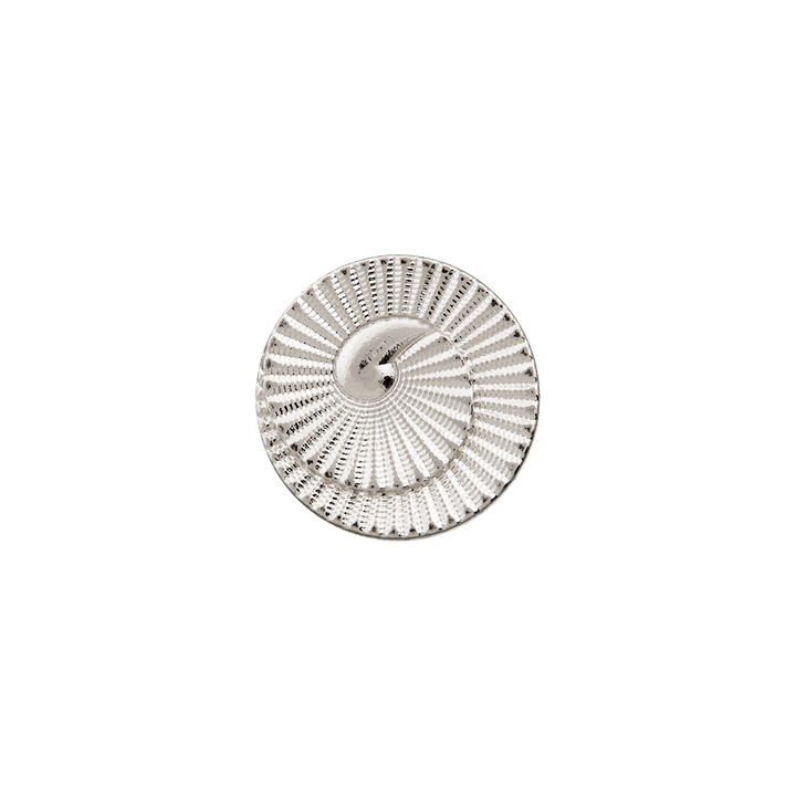 Metallknopf Öse, Spirale, 15mm, silber