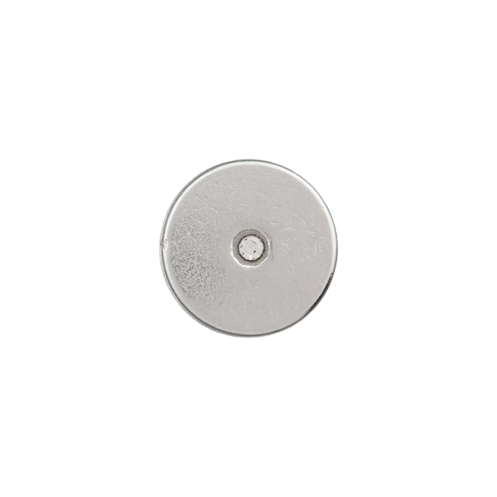 Metal/Rhinestone button shank, 11mm, silver matt