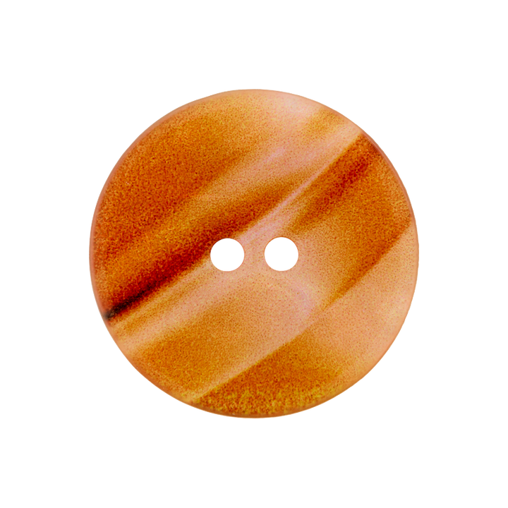 Пуговица из полиэстера, с 2 отверстиями, Блеск, 23мм, оранжевый цвет