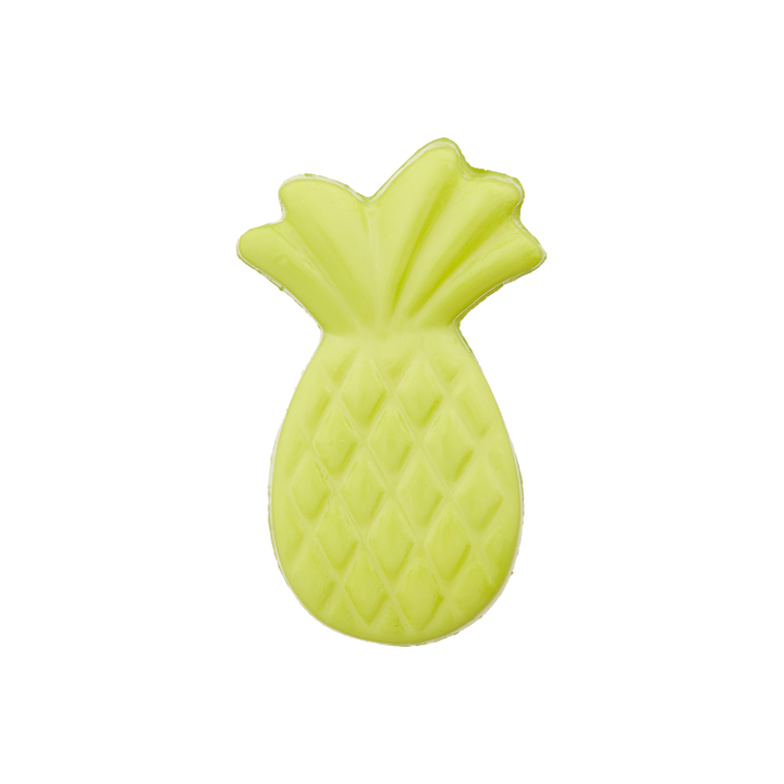 Bouton polyester pied, ananas, 19mm, vert clair