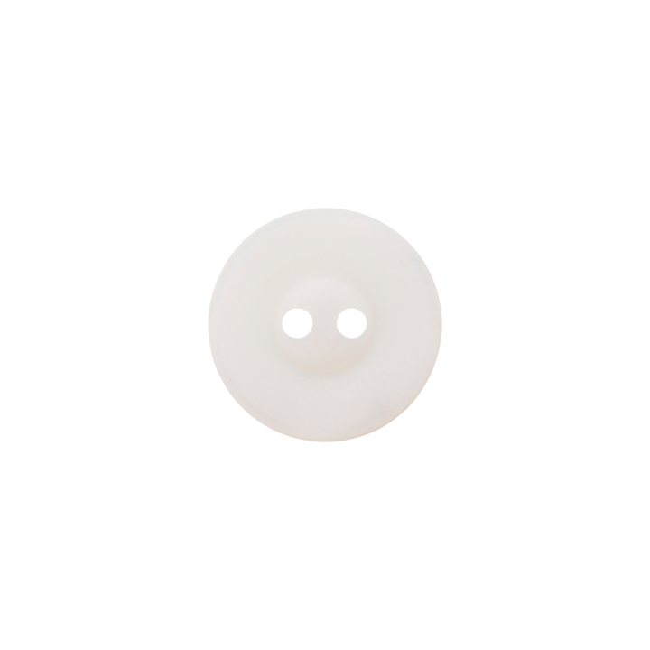 Polyester button 2-holes, 18mm, white