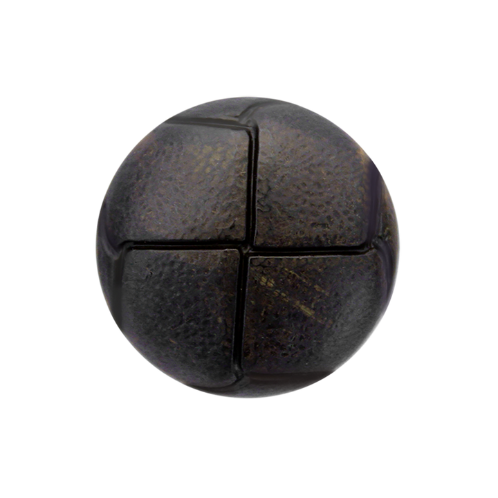 Imitation leather button shank 23mm brown