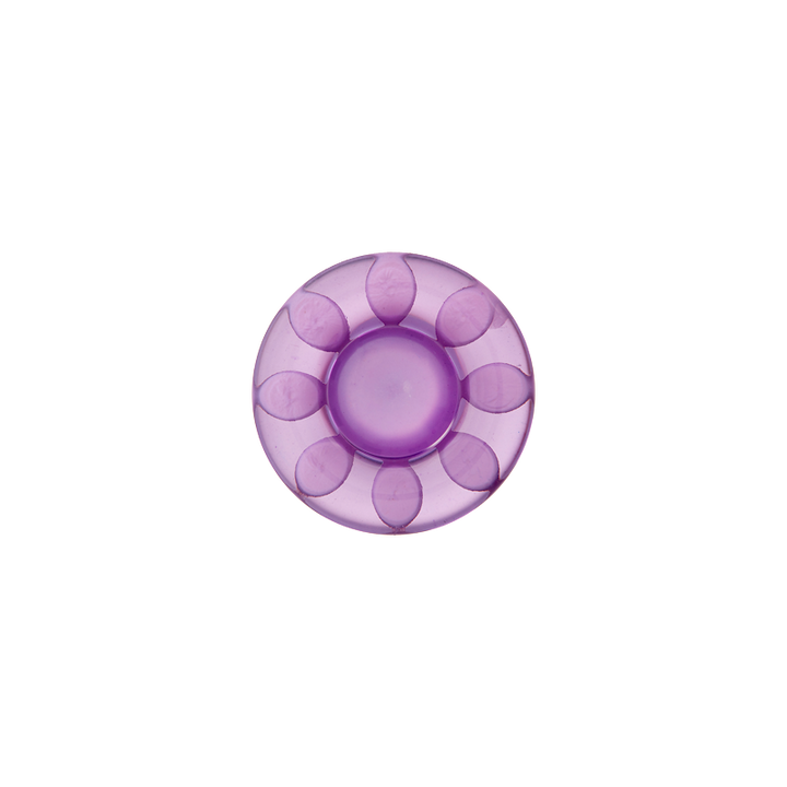 Bouton polyester pied, 18mm, violet