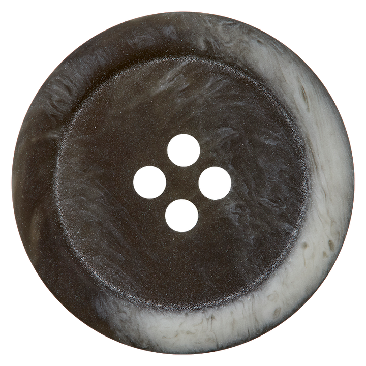Пуговица из полиэстера, с 4 отверстиями, 30мм, цвет серый, темный