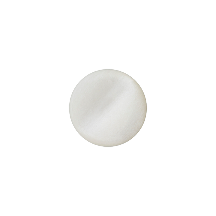 Polyesterknopf Öse, 11mm, weiß