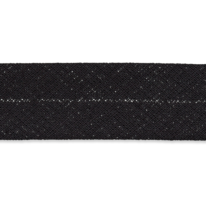 Baumwoll-Schrägband, 20mm, schwarz