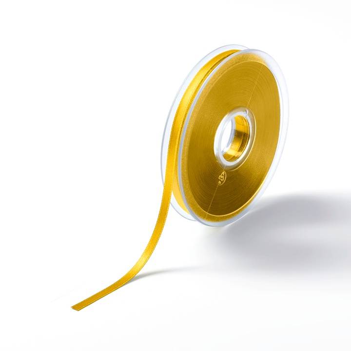 Satin ribbon, 6mm, yellow