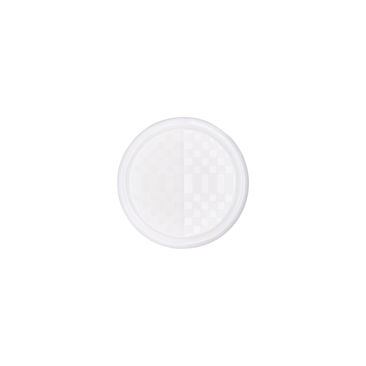 Bouton polyester pied, 12mm, blanc