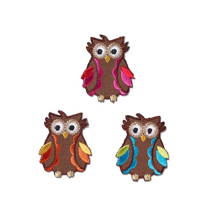 Abblique Exclusive owls , self-adhesive and iron-on