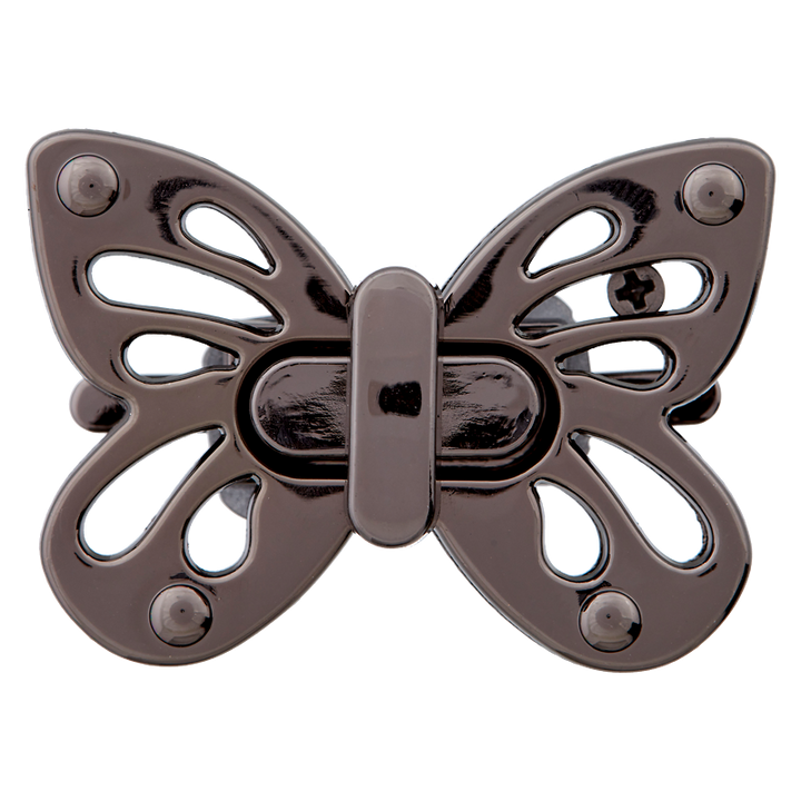 Taschenverschluss Schmetterling, 50mm, titan