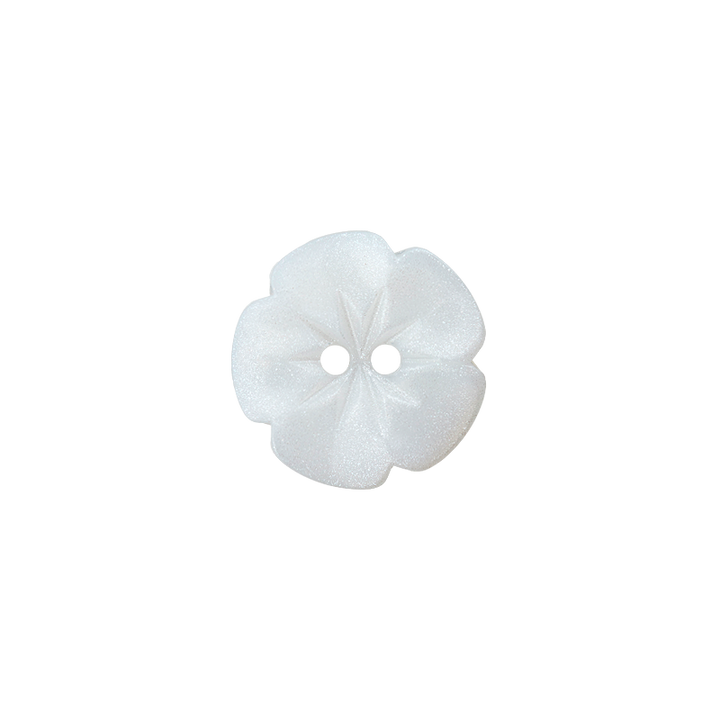 Polyester two-hole button 11mm white