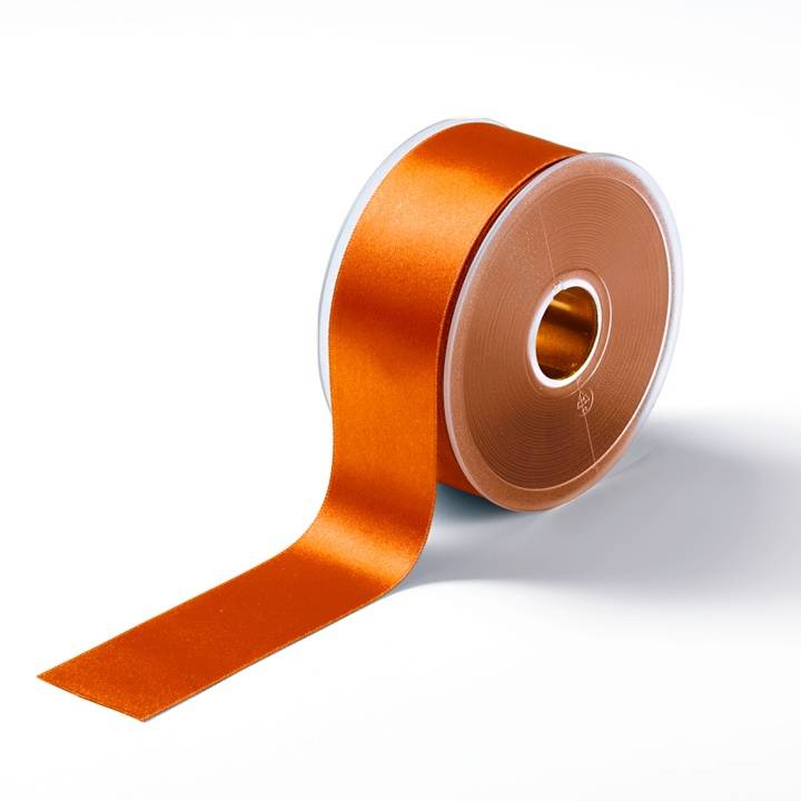 Satin ribbon, 38mm, orange