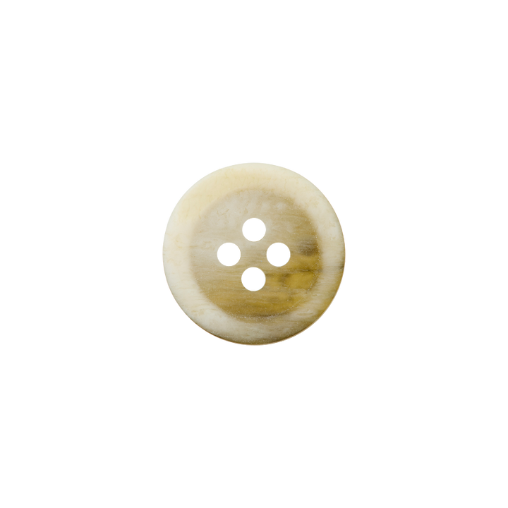 Polyester button 4-holes, 18mm, light olive