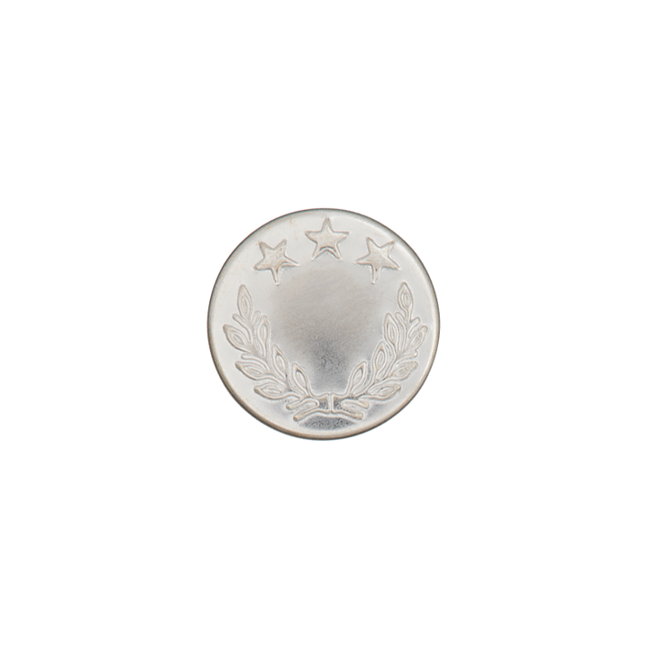 Джинсовая пуговица, патентованная, 18 мм, серебристый цвет