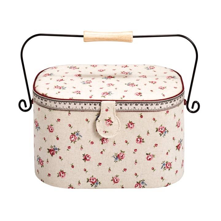 Sewing basket Country Rose L