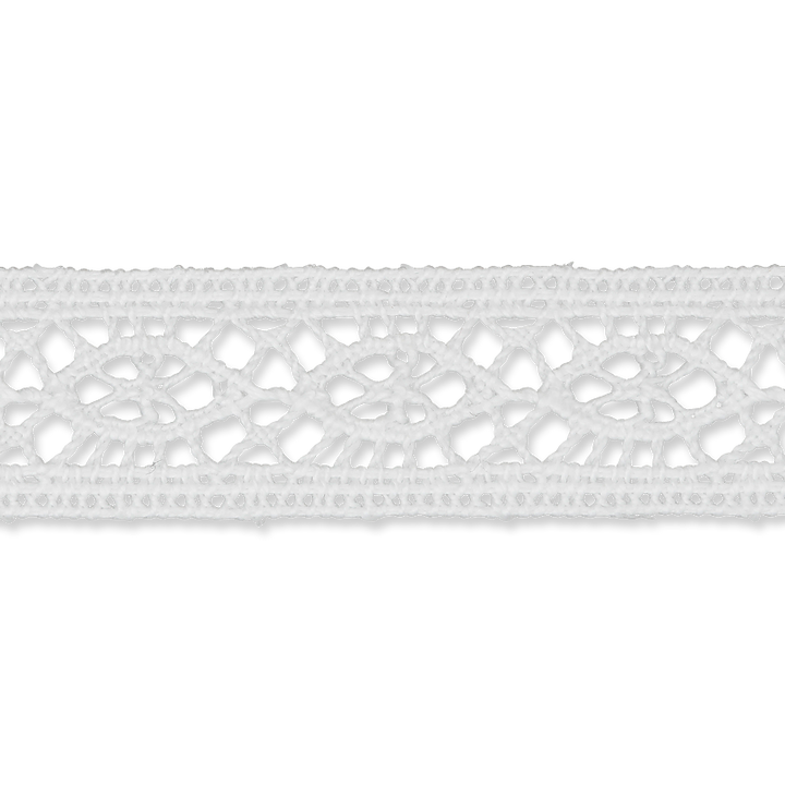 Коклюшечное кружево-прошивка, 17 мм, белый цвет