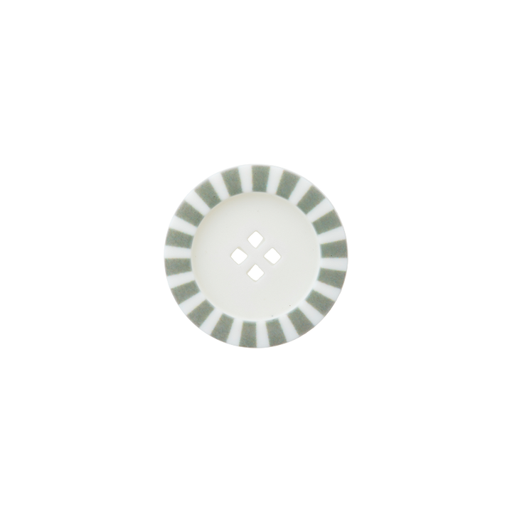 Polyester button 4-holes, 18mm, medium grey