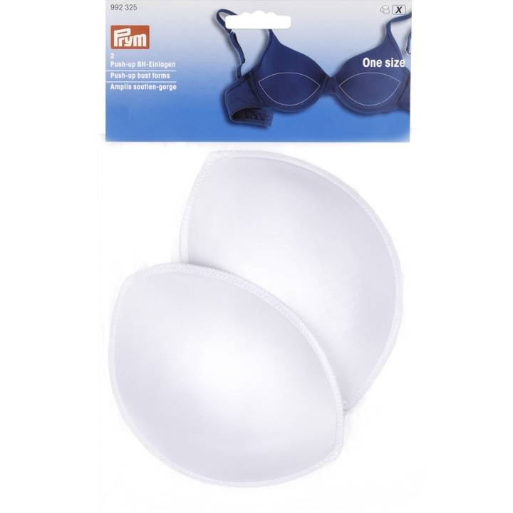 Push-up bra pads, one size, white