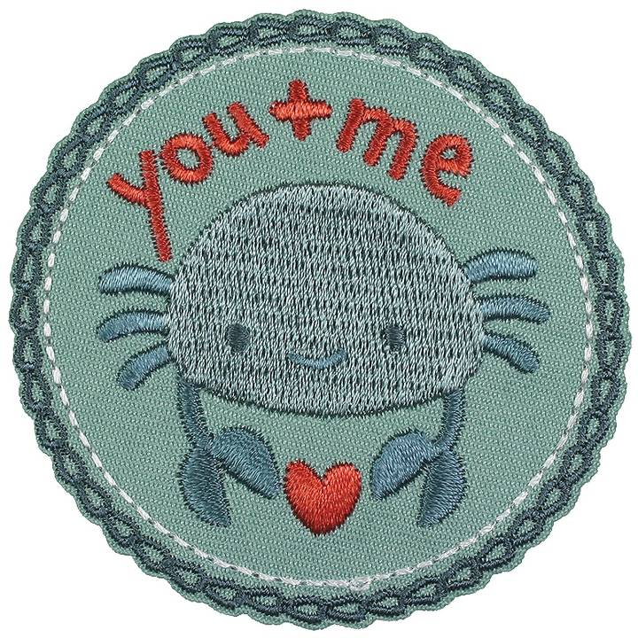 Appliqué Crab, light turquoise