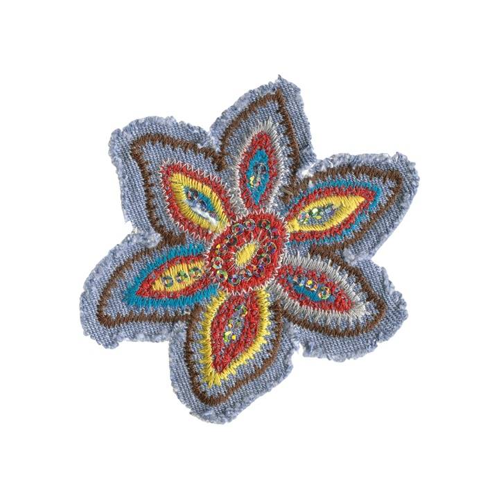 Motif décoratif Etoile denim, bleu/multicolore