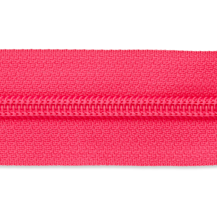 Застежка-молния, без ограничителя, 5 мм, розовый, яркий цвет