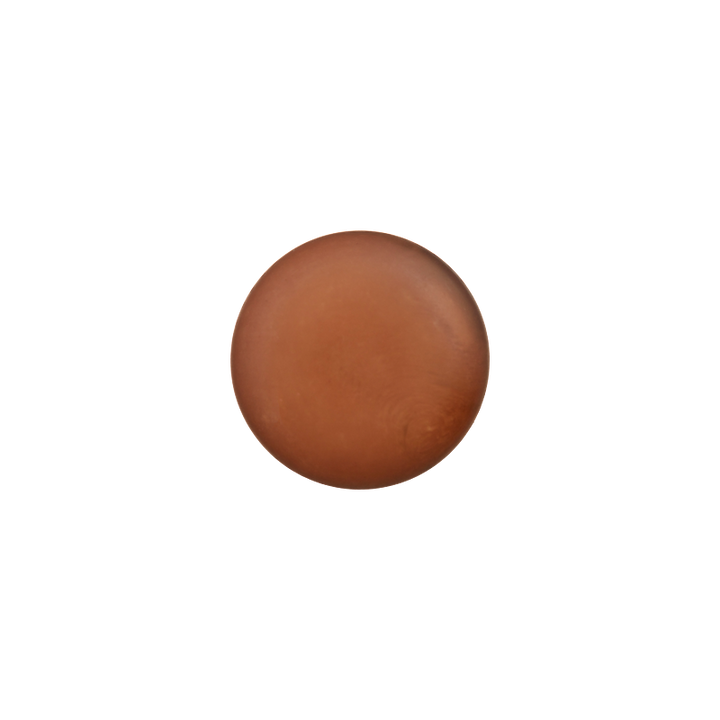 Polyester button shank, 14mm, medium brown