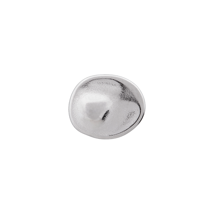 Metal button shank, 11mm, silver