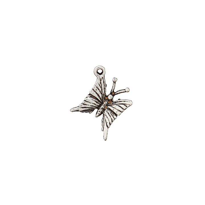 Декоративный аксессуар «Бабочка», металлический, 23мм, цвет состаренного серебра