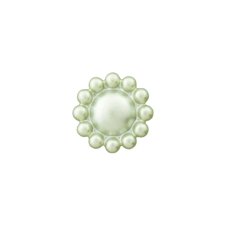 Bouton polyester pied 12mm vert clair