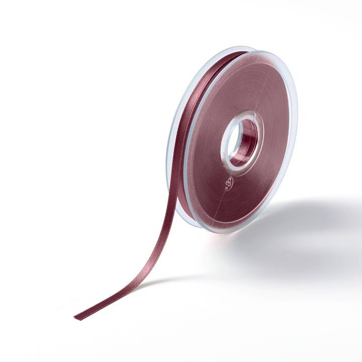 Satin ribbon, 6mm, claret