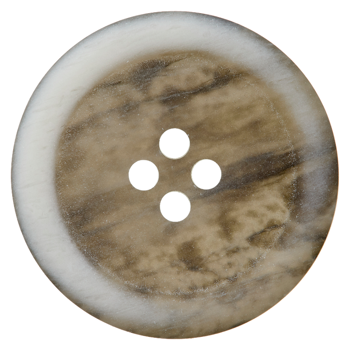 Polyester button 4-holes, 30mm, medium grey