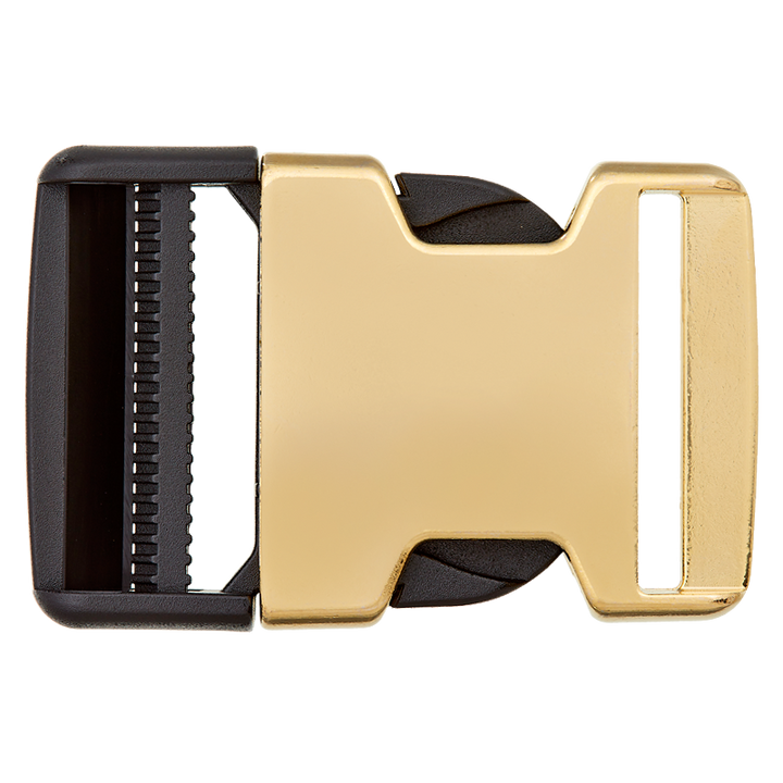 Metal/polyester buckle 30mm gold