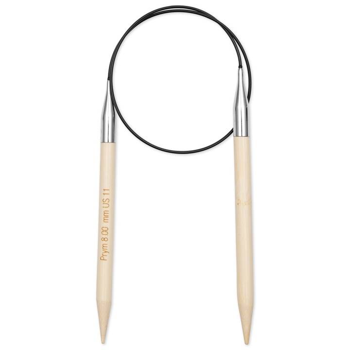 Circular knitting needle Prym 1530, bamboo, 60cm, 8.00mm