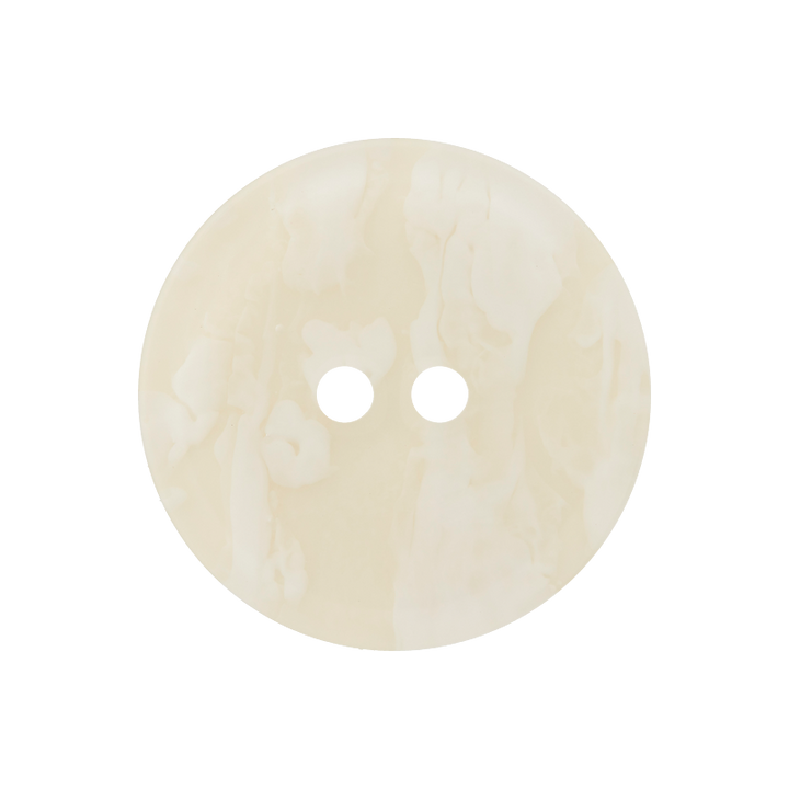Polyester button 2-holes, 22mm, cream