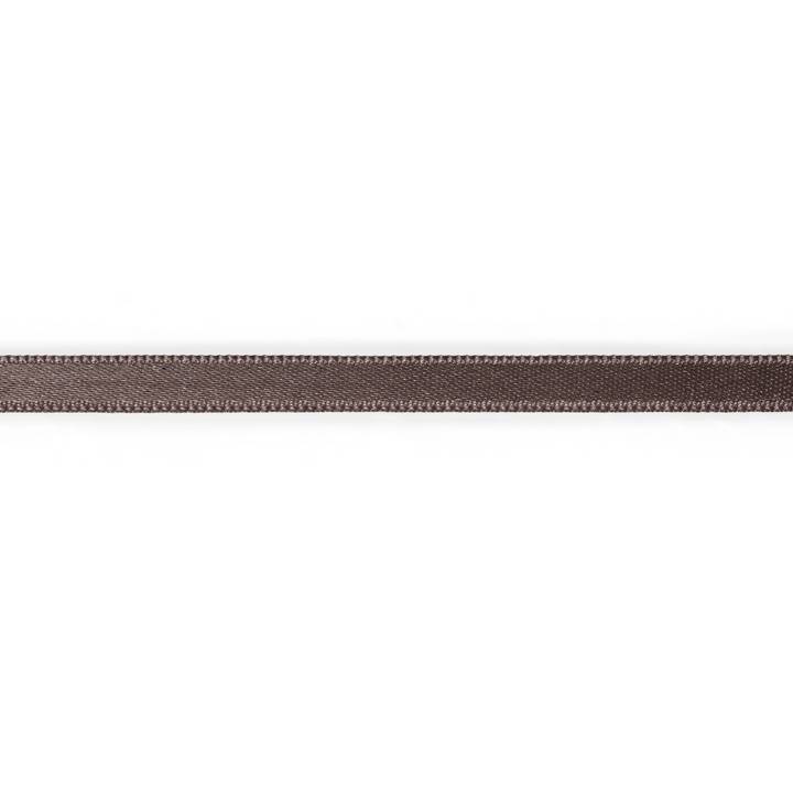 Satin ribbon, 6mm, dark brown