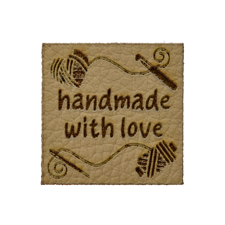 Accessory, handmade with love, 20mm, beige