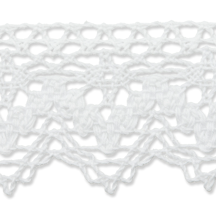 Коклюшечное кружево, 42 мм, белый цвет