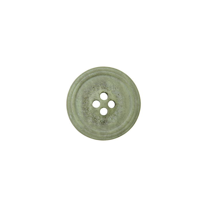 Polyesterknopf 4-Loch, 15mm, mittelgrün