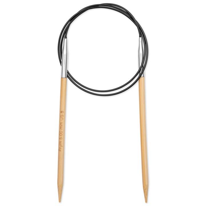 Aiguille à tricoter circulaire Bambou Prym 1530, 80cm, 5,00mm