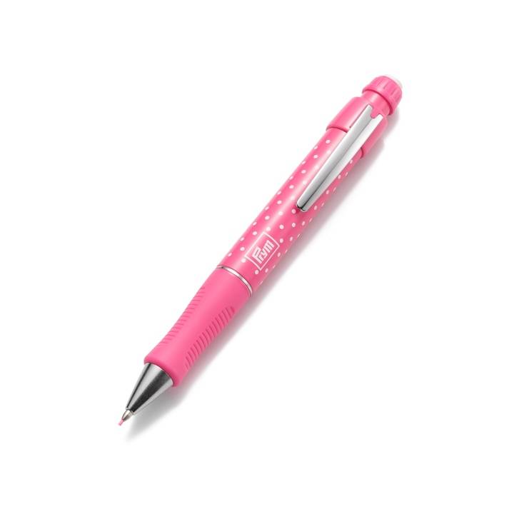 Cartridge pencil, Prym Love, with 2 cartridges Ø 0,9 mm, pink