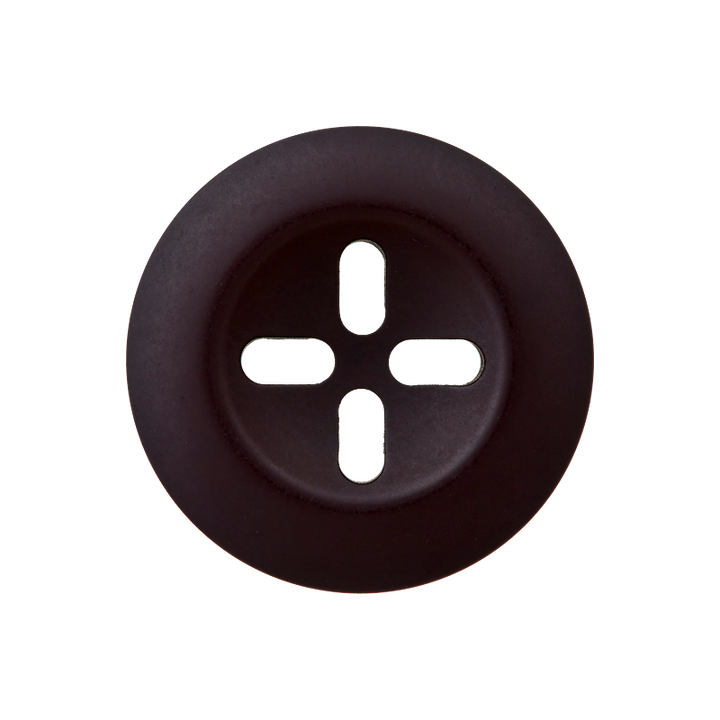 Пуговица из полиэстера, с 4 отверстиями, 23мм, черный цвет