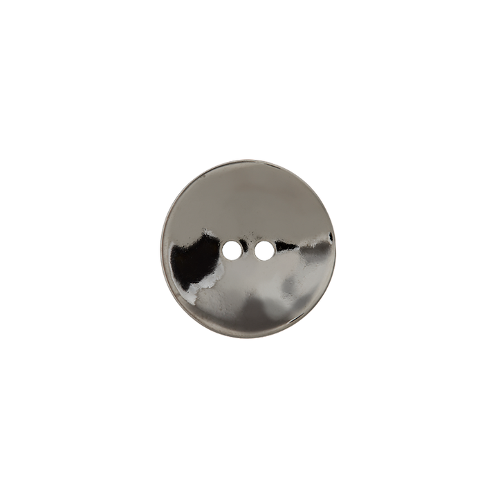Metal button 2-holes, 15mm, titan